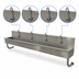 Thumbnail image #3 for Advance Tabco 4-Station Wall Mounted Square-Corner Electronic Hand Wash Sink, 80 Inch Wide, 8 Inch Deep Bowls