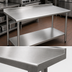 Thumbnail image #3 for Eagle Spec-Master 30 Inch x 30 Inch 14-Gauge Stainless Steel Corner Work Table with Rear Up-Turn