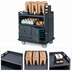 Thumbnail image #4 for Cambro Granite Gray Polyethylene Beverage Service Cart with Recessed Top and Insulated Compartments