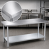 Thumbnail image #3 for Duke Stainless Steel Work Table with Galvanized Undershelf, 72 x 36 x 36 Inches