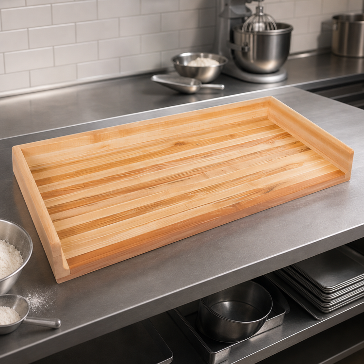 Product image #3 for John Boos 108 Inch x 30 Inch Laminated Maple Work Table Top with Coved Backsplash