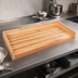 Thumbnail image #3 for John Boos 108 Inch x 30 Inch Laminated Maple Work Table Top with Coved Backsplash