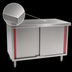 Thumbnail image #3 for Eagle Group Spec-Master Marine Edge Stainless Steel Enclosed Work Table with Sliding Doors, 36 x 30 Inches