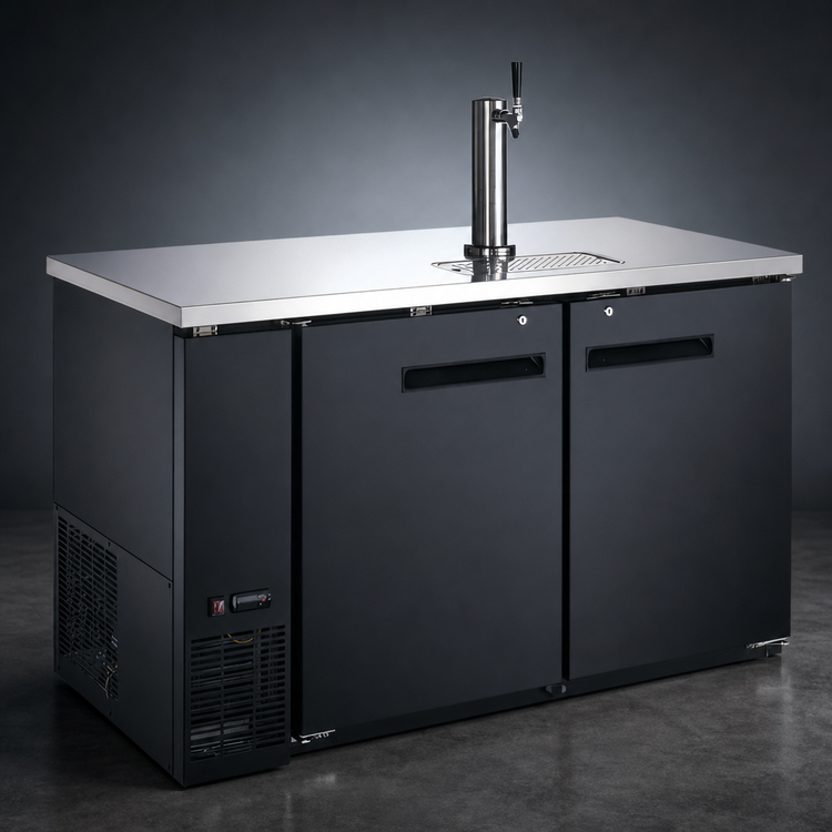Product image #3 for Two-Section Draft Beer Cooler/Kegerator, 19 Cu. Ft., 1 Tower, 2 Half-Keg Capacity