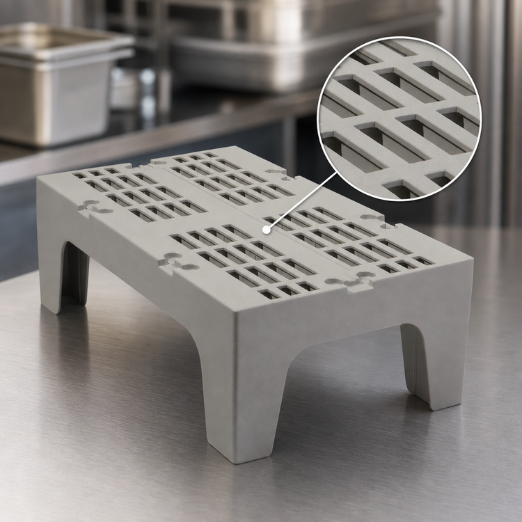 Product image #3 for Cambro S-Series Slotted Top Polypropylene Dunnage Rack, 36W x 21D x 12H in., 1,500 lb Capacity