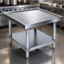 Thumbnail image #3 for Heavy-Duty Stainless Steel Machine Stand with Marine Edge and Adjustable Undershelf, 30-Inch W x 24-Inch D x 20-1/4-Inch H
