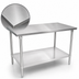 Thumbnail image #3 for John Boos Stallion 48 Inch x 24 Inch 16-Gauge 300-Series Stainless Steel Flat Top Work Table with Galvanized Base and Adjustable Undershelf