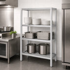 Thumbnail image #3 for Channel Manufacturing Lifetime Tough ED2460-3 3-Shelf Tubular Dunnage Shelving, 60"W x 24"D x 64"H, Aluminum