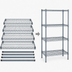 Thumbnail image #3 for Quantum 4-Shelf Wire Shelving Starter Kit, 54 x 24 x 74 Inches, Gray Epoxy Antimicrobial Finish