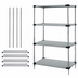Thumbnail image #3 for Quantum 4-Shelf Solid Stainless Steel Shelving Starter Kit, 48 x 21 x 54 Inches