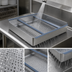 Thumbnail image #3 for Perforated Stainless Steel Pre-Rinse Basket for Dish Tables