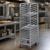 Thumbnail image #3 for Channel Manufacturing Lifetime Tough Extra Heavy-Duty Aluminum Front-Load Bun Pan Rack with Casters, 30-Pan Capacity