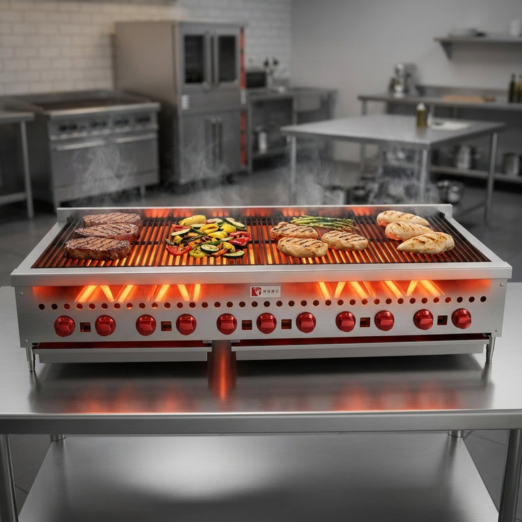 Product image #2 for Wolf SCB60 60 Inch Countertop Radiant Gas Charbroiler with 11 Burners
