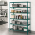 Thumbnail image #3 for Quantum 60W x 36D x 86H 5-Shelf Wire Shelving Starter Kit, Stationary, Green Epoxy Antimicrobial Finish