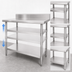 Thumbnail image #3 for Adjustable 84 x 30 Inch 18-Gauge 304 Stainless Steel Work Table Undershelf for Uni-Lok Hat Channel Frame Tables