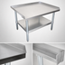 Thumbnail image #3 for BK Resources Economy Stainless Steel Equipment Stand with Adjustable Galvanized Undershelf, 36 x 30 Inches