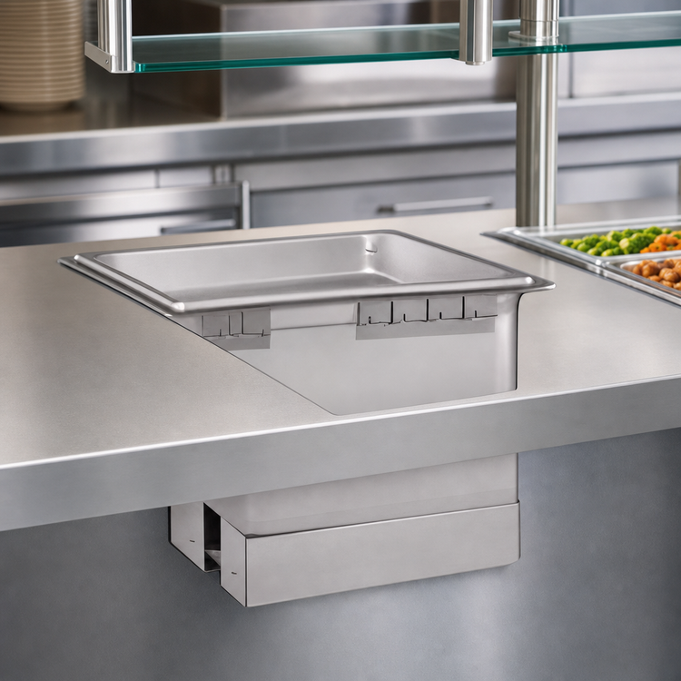 Product image #3 for Hatco HWBL-FULD Drop-In Modular Heated Well with Drain, Full-Size Pan, Non-Insulated
