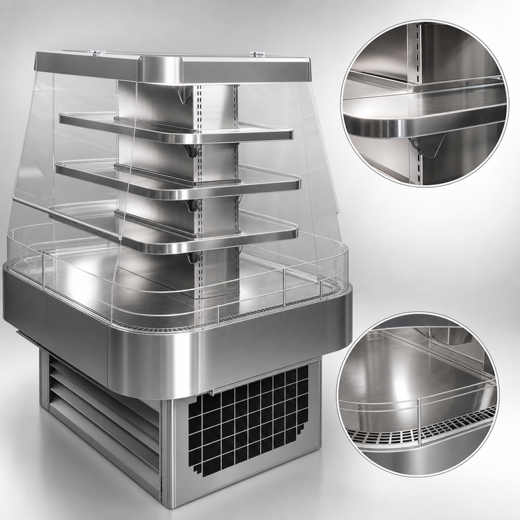 Product image #3 for Howard-McCray 42 Series 60-Inch x 42-Inch Island Open Merchandiser Open-Air Cooler