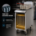 Thumbnail image #3 for IKON Cooking 35-40 lb LP Gas Floor Fryer with Millivolt Controls and Casters