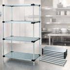 Thumbnail image #3 for Quantum WR74-2472SG Solid Shelving Starter Kit, 72"W x 24"D x 74"H, 4-Shelf Stationary, Galvanized Steel/Chrome