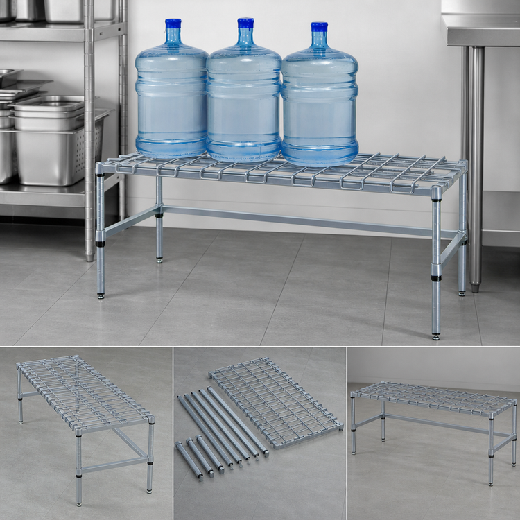Product image #3 for Quantum Modular Wire Dunnage Rack, 30 x 18 x 14 Inches, 1,500 lb. Capacity, Gray Epoxy Finish