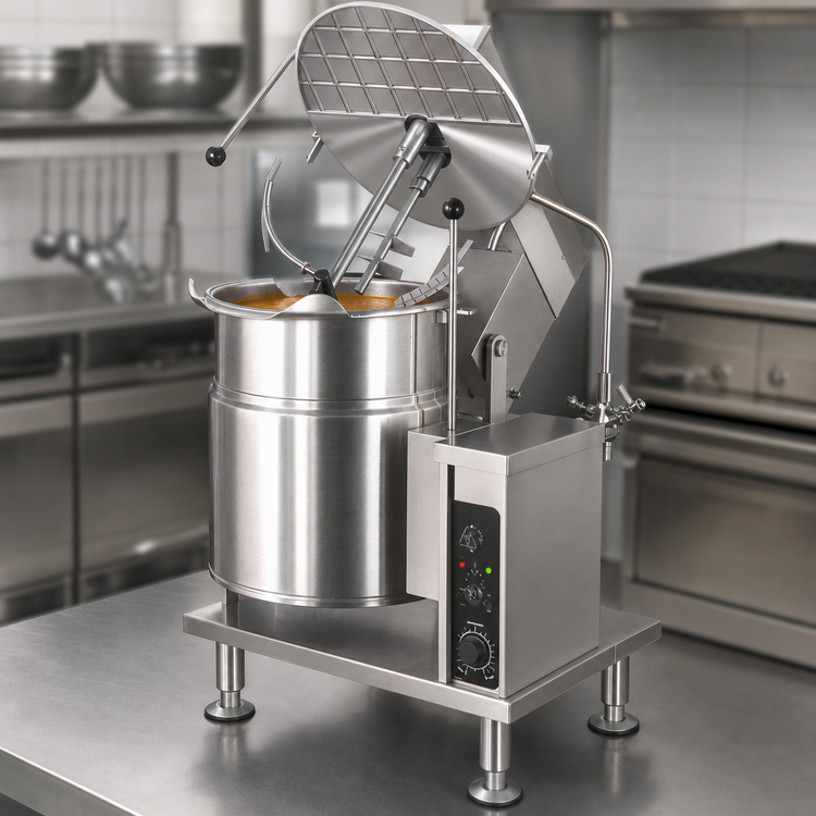 Product image #3 for Cleveland Range Electric 12-Gallon Countertop Tilting 2/3-Jacketed Mixer Kettle