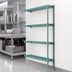 Thumbnail image #3 for EagleGard 4-Tier Add-On Wire Shelving Unit, 30 x 21 x 63 Inches, Blue-Green Hybrid Epoxy Finish