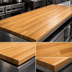 Thumbnail image #3 for John Boos Appalachian Red Oak Blended Edge Grain Island Countertop, 120 x 32 x 1-1/2 in., Varnique Finish