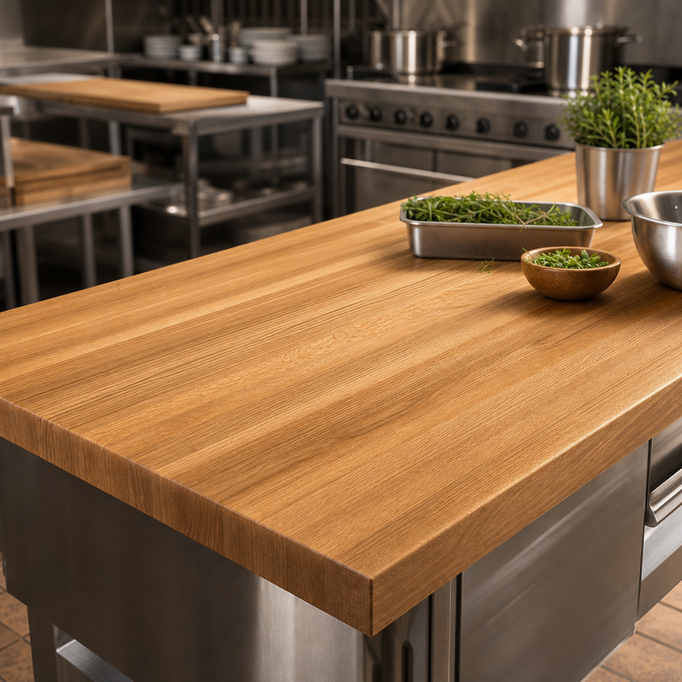 Product image #3 for Appalachian Red Oak Edge Grain Island Countertop, 72 x 30 x 1-1/2 Inches, Penetrating Oil Finish