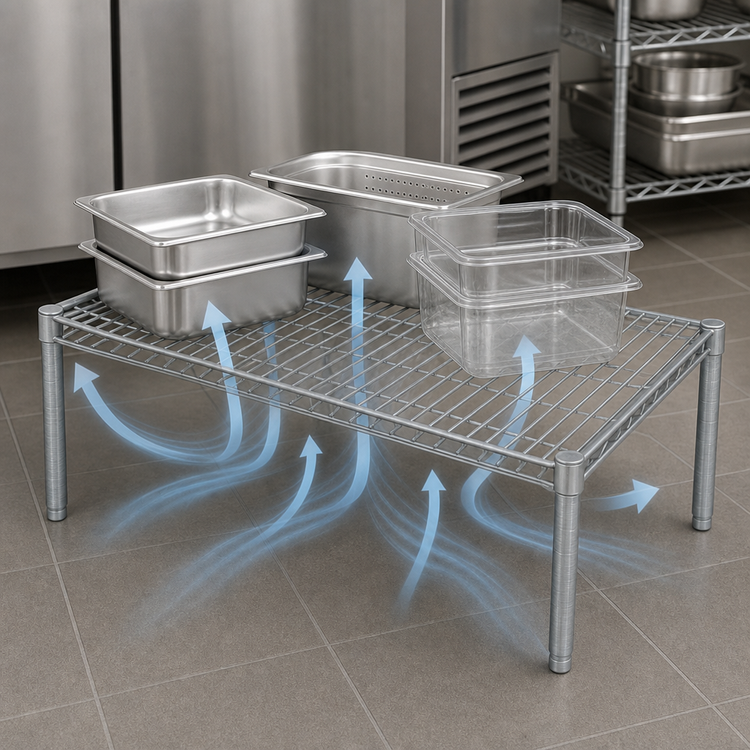 Product image #3 for Metro Super Erecta Brite Open-Wire Dunnage Rack Platform, 36 x 21 x 14-1/2 Inches