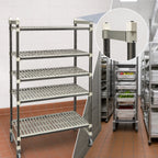 Thumbnail image #3 for Cambro Camshelving® Elements EMT216080V5480 Overhead Track Mobile Starter Shelving, 5-Tier, Vented Shelves, 21 x 60 x 80 Inches