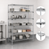 Thumbnail image #3 for Metro Super Erecta Stationary Starter Wire Shelving Unit, 48W x 24D x 74H, Chrome-Plated, 6-Tier