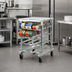 Thumbnail image #3 for New Age Half-Size Mobile Aluminum Can Storage Rack with Poly Top, 96 #5 or 72 #10 Can Capacity
