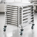 Thumbnail image #4 for Winco Mobile Under-Counter Double-Size 12-Tier Full-Size Steam Table / Food Pan Rack