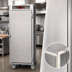 Thumbnail image #3 for Metro C5 C569-SFS-U Full-Height Mobile Heated Holding Cabinet, Solid Doors, 304 Stainless Steel, 18 Sheet Pan or 34 Hotel Pan Capacity
