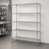 Thumbnail image #3 for Quantum 54-Inch Wide x 24-Inch Deep x 54-Inch High 5-Shelf Wire Shelving Starter Kit, 600-800 lb. Capacity, 304 Stainless Steel