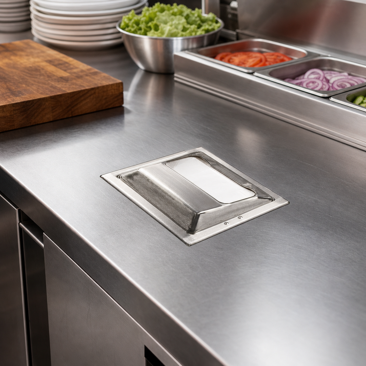 Product image #3 for San Jamar Classic In-Counter Minifold Napkin Dispenser, Satin Chrome