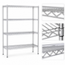 Thumbnail image #3 for Eagle Group 4-Tier Wire Starter Shelving Unit, 48 x 24 x 74 Inches, Stainless Steel Finish