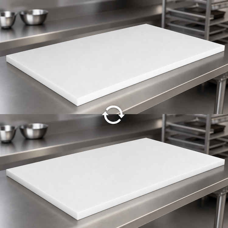 Product image #3 for John Boos Reversible Poly Replacement Work Table Top, 108" W x 36" D x 1" Thick