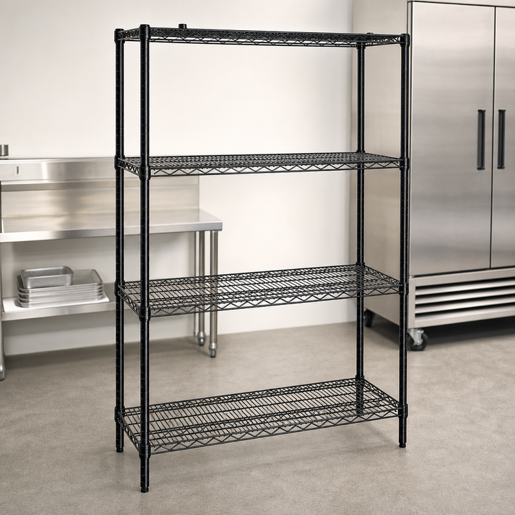 Product image #3 for Eagle Add-A-Shelf 4-Tier Wire Shelving Starter Unit, 36 in. W x 18 in. D x 74 in. H, Black Epoxy