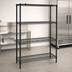 Thumbnail image #3 for Eagle Add-A-Shelf 4-Tier Wire Shelving Starter Unit, 36 in. W x 18 in. D x 74 in. H, Black Epoxy