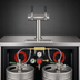 Thumbnail image #3 for Krowne 2-Faucet Draft Beer Kit with Primary Regulator, Manifold, Air Lines, and Sankey Keg Taps