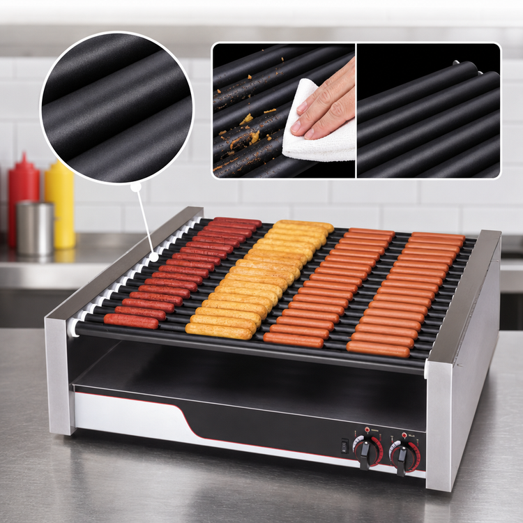 Product image #3 for APW Wyott X*PERT HotRod 18-Roller Countertop Electric Hot Dog Roller Grill