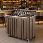 Thumbnail image #3 for Cambro BAR540DS672 54-Inch Designer Decor Portable Beverage Bar with Ice Sink and Speed Rail