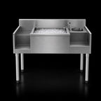 Thumbnail image #3 for Eagle Group 1800 Series BM50R-18L-7 50-Inch Underbar Ice Bin/Cocktail Station with Center Ice Bin, 7-Circuit Cold Plate, and Blender Recess