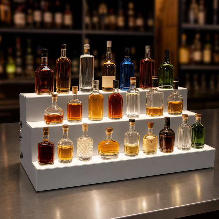 Product image #3 for Glastender LLD3-36 36-Inch Wide 3-Tier Lighted Liquor Display