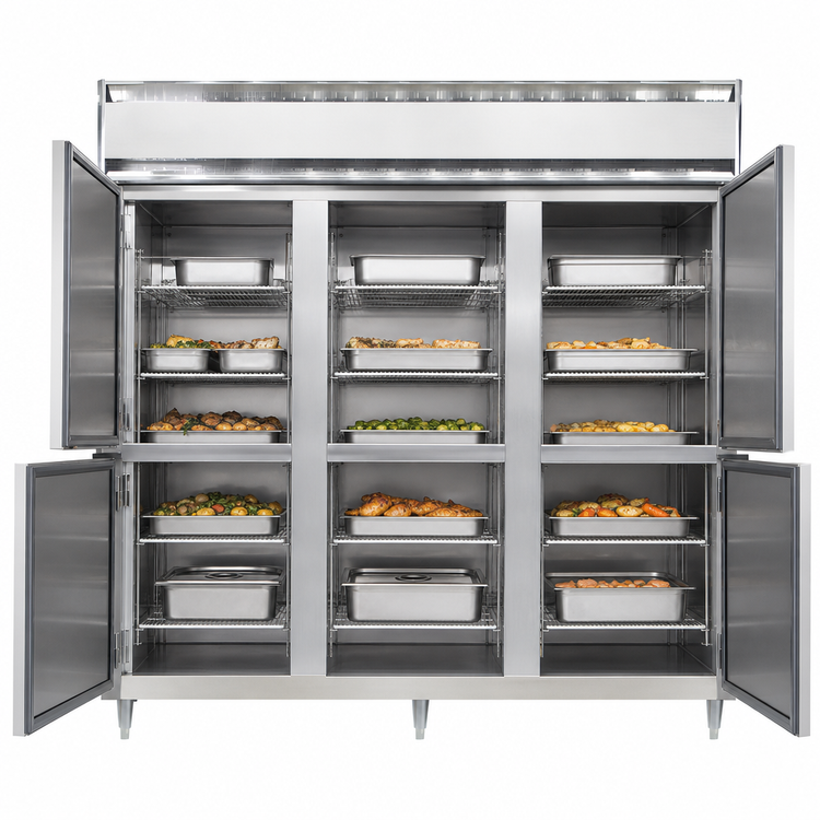 Product image #3 for Continental Refrigerator Designer Line DL3W-SA-HD Three-Section Reach-In Heated Holding Cabinet