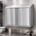 Thumbnail image #3 for 60 Inch Wall-Mounted Stainless Steel Cabinet with Hinged Doors and Sloped Top