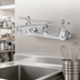 Thumbnail image #3 for Wall-Mount Swivel Pantry Mixing Faucet with 6-Inch Cast Spout, 8-Inch Centers