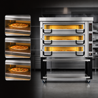 Thumbnail image #3 for PizzaMaster PM 1133ED Three-Deck Electric Pizza Deck Oven with Ceramic Clay Stones, 63.2"W x 42.1"D Baking Surface, Stand